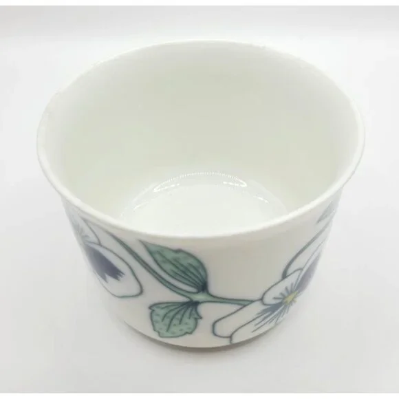 Rorstrand Mug MCM Sylvia Pattern Floral Coffee Cup W/ Handle Blue Pansies *Fair* - Picture 3 of 7